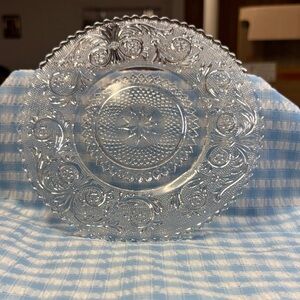 Vintage Duncan & Miller 7” Luncheon Press Glass Plate - Sandwich